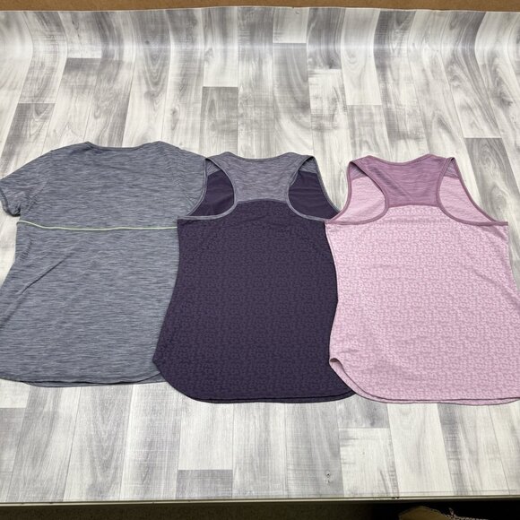 ✅Lot Of 3 Lija Athletic Tops M /L Tennis Golf Yoga Gym Sleeveless / Short Sleeve - Picture 5 of 13